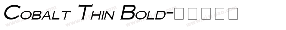 Cobalt Thin Bold字体转换